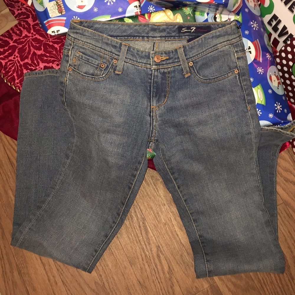 Seven‎ 7 Women's Premium Denim Flare Jeans pants y2k